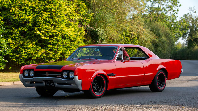 1966 red Oldsmobile 442 car
