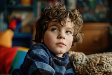 Autistic Child Engaged in Therapy Session