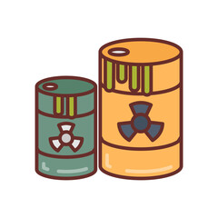 Toxic Waste Filled Icons , Vector illustration