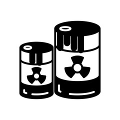 Toxic Waste Glyph Icon, Vector illustration