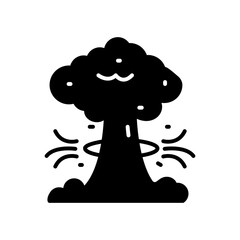 Air Explosion Glyph Icon, Vector illustration