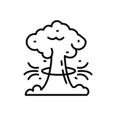 Air Explosion Outline Icon, Vector illustration