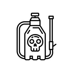 Crops Spray Outline Icon, Vector illustration