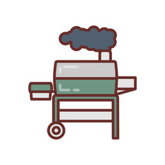 BBQ Grill Filled Icons , Vector illustration