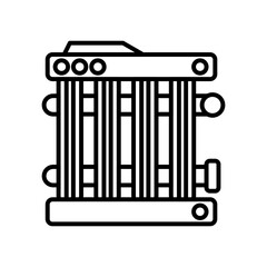 Radiator Outline Icon, Vector illustration