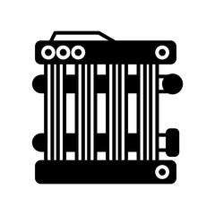 Radiator Glyph Icon, Vector illustration