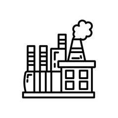 Obraz premium Chemical Manufacturing Outline Icon, Vector illustration