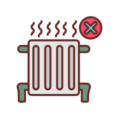 Indoor Heating Filled Icons , Vector illustration