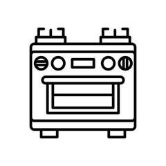 Oven Outline Icon, Vector illustration