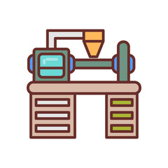 Plastic Molding Filled Icons , Vector illustration