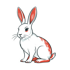 Obraz premium Rabbit Illustration for Lunar New Year Celebrations, Year of the Rabbit
