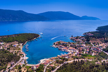 Aerial view of Fiskardo, Kefalonia