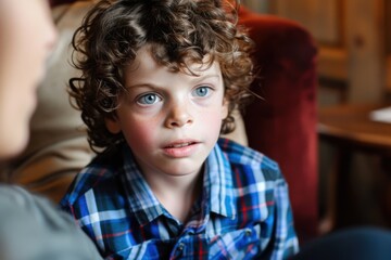 Therapist Supporting an Autistic Child in a Therapy Session