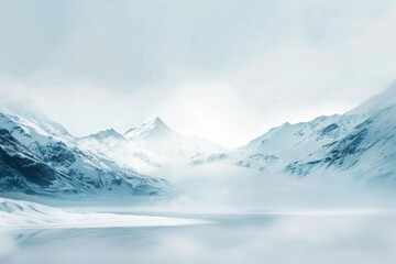 Snow-laden pines in a quiet winter forest, showcasing a tranquil landscape