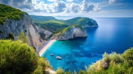 Fototapeta premium Beautiful lanscape of Zakinthos island.