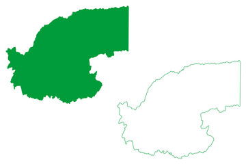 Obraz premium Sao Gabriel da Palha municipality (Espírito Santo state, Municipalities of Brazil, Federative Republic of Brazil) map vector illustration, scribble sketch Sao Gabriel da Palha map