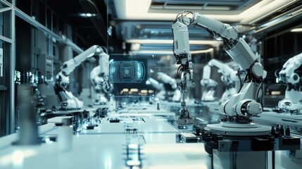 Robotic Arm Assembling in a Modern Factory Setting