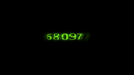 green random numbers on black background video	