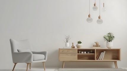 Obraz premium Modern Luxury Home Interior Bedroom Design with Mockup Frame , Wall Poster (3d Render)