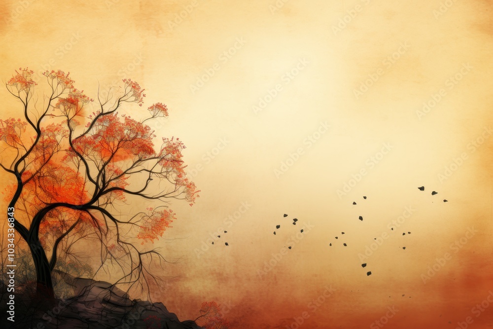 Poster elegant oriental themed background featuring subtle patterns for text enhancement and clarity