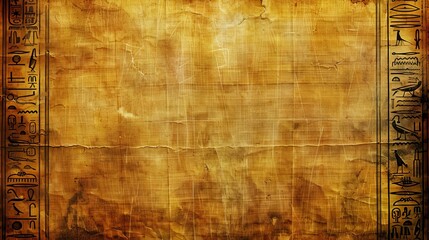 Obraz premium Aged papyrus paper with Egyptian hieroglyphs. Great for backgrounds and textures.