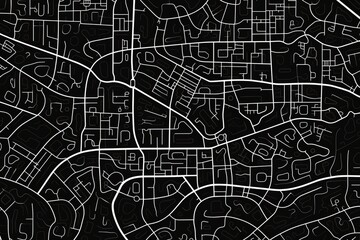 Elegant black and white map design featuring geometric shapes and professional lines
