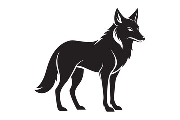 Coyote silhouette vector illustration, Coyote silhouette, Coyote Vector
