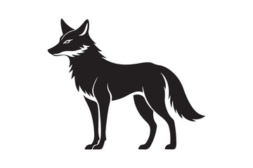 Coyote silhouette vector illustration, Coyote silhouette, Coyote Vector