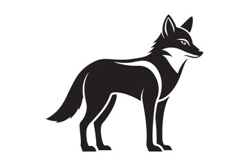Coyote silhouette vector illustration, Coyote silhouette, Coyote Vector
