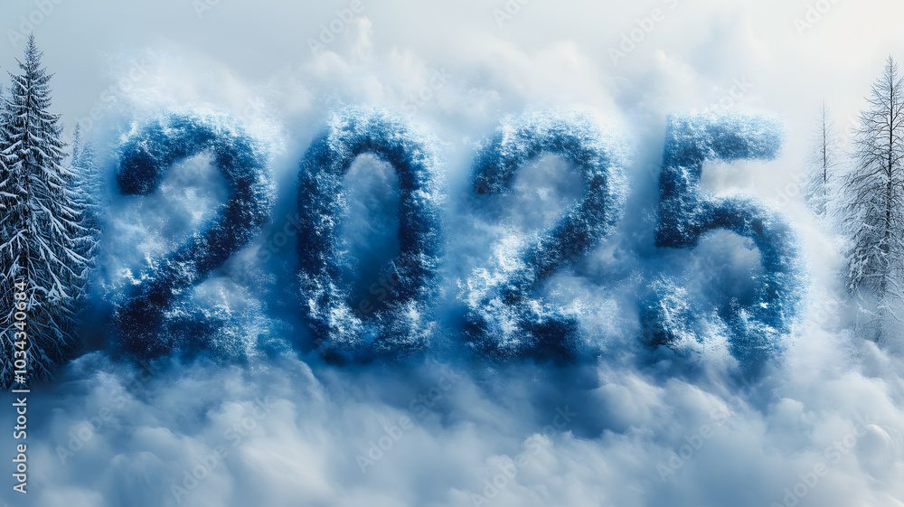 Poster the image is a creative representation of the number twenty-five, with the letters 
