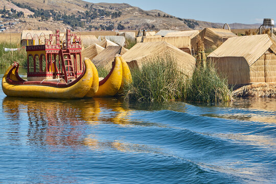 Lost in the magic of Uros Islands. Floating on Lake Titicaca, these islands are a testament to human creativity and resilience. Made entirely of reeds, they&rsquo;re home to the Uru people.