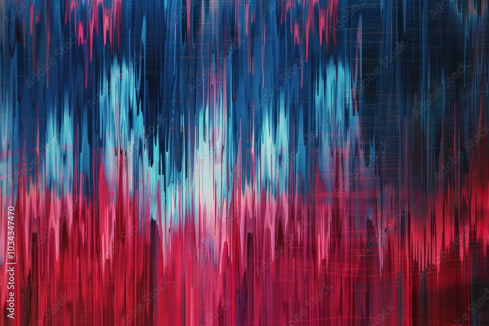 Poster colorful wave-like patterns in red, blue, and white create a mesmerizing visual effect that draws at