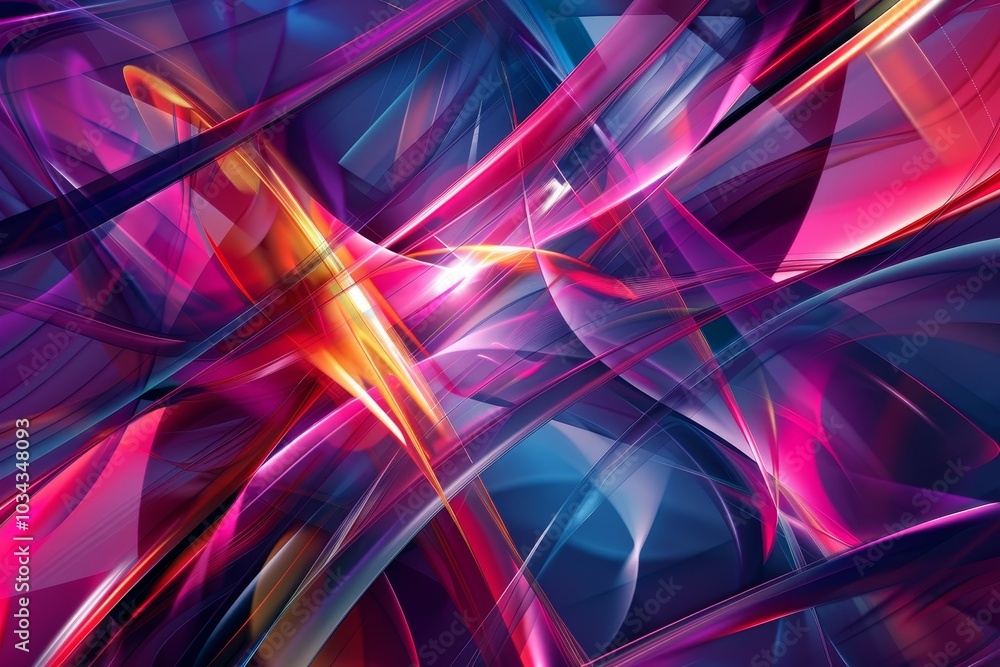 Aufkleber this artwork showcases a vibrant abstract composition with dynamic colors and flowing lines, creatin