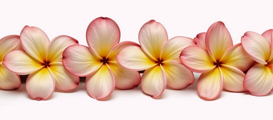 Fototapeta premium Frangipani flower lei against an isolated background cutout Hawaiian Garland