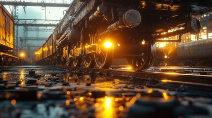 Train Tracks in Sunset