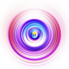 Colorful radial motion effect. Abstract rounded background. Color curves and sphere.