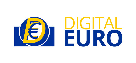symbol of the Digital Euro as D€ as DEUR