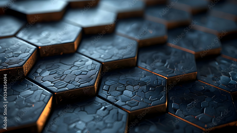 Poster abstract 3d hexagon pattern background