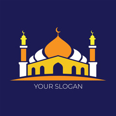 Elegant Mosque Logo Design Islamic Architecture-Inspired Branding