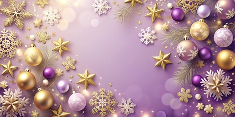purple christmas background with snowflakes