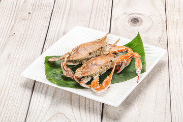 Yummy boiled crab in the plate