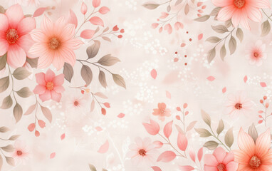  Vintage floral texture art background
