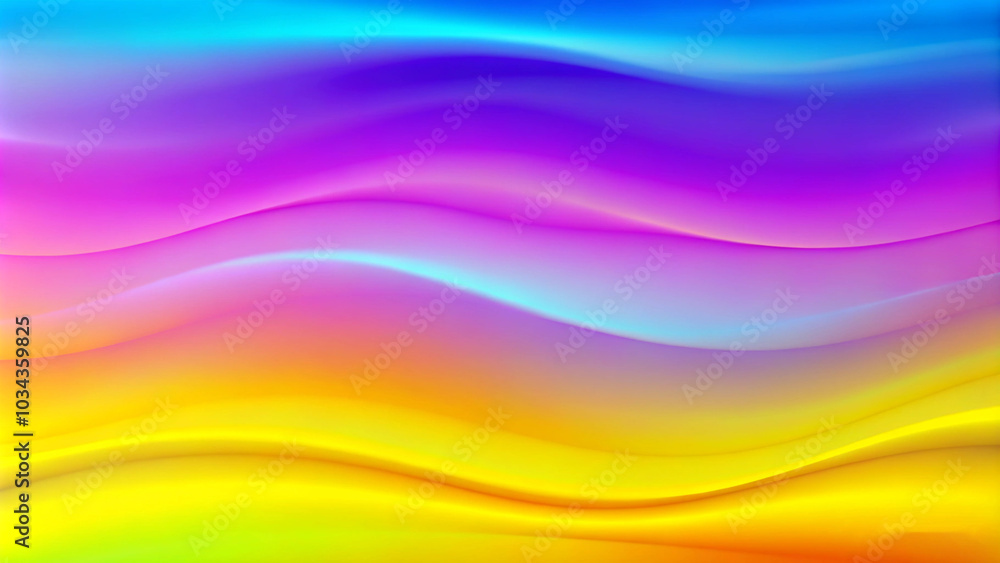 Poster abstract color gradient background rainbow picture of purple pink blue yellow and green. colorful gr