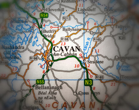 map of ireland highlighting cavan