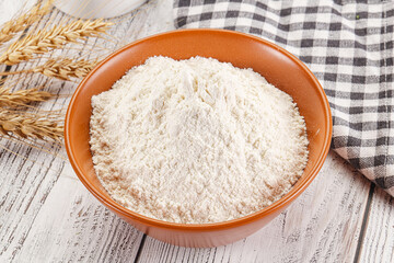 Wheat flour heap for bake
