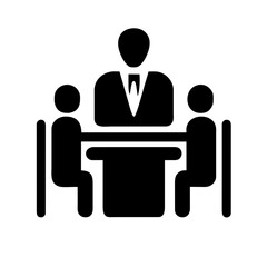 A Meeting Icon Representing Collaboration and Discussion