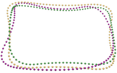 Mardi Gras beads over a transparent background. 3D render. © Kevin