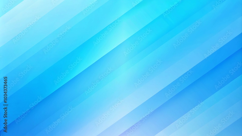 Poster Beautiful abstract universal blurred blue background for presentation and design. Light blue and white background with a diagonal layout. Blue gradient line presentation abstract background