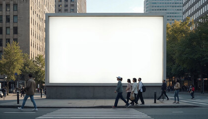 Empty LED Giant Billboard for advertising mockup.