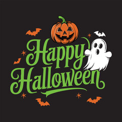 spooky halloween illustration text 
vector 